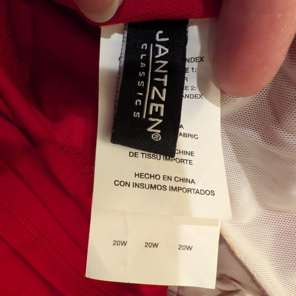 Jantzen Classics Tummy Control Skirted One Piece Swimsuit Size 20W New With Tags - Picture 8 of 9